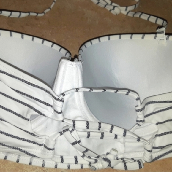 New Striped Balconette Push Up Bikini - Picture 4 of 8